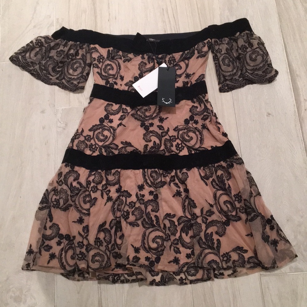 For Love and Lemons off shoulder dress